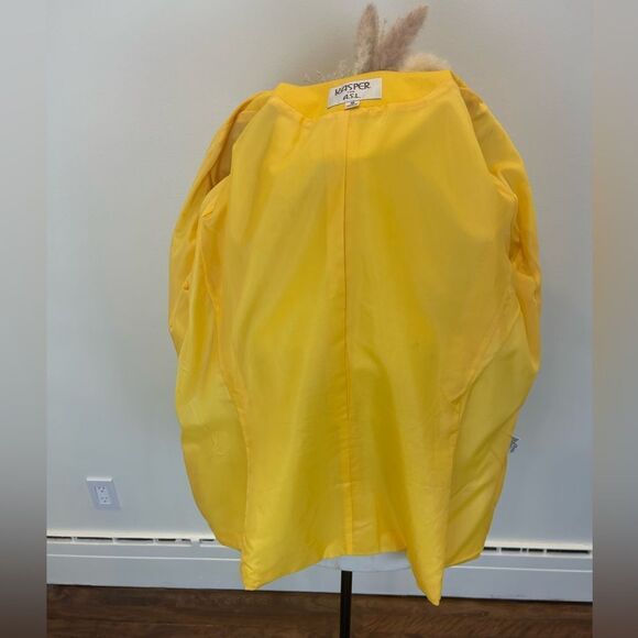 Vintage yellow and black buttoned woman’s blazer || Blazer  with shoulder pads - Picture 9 of 10